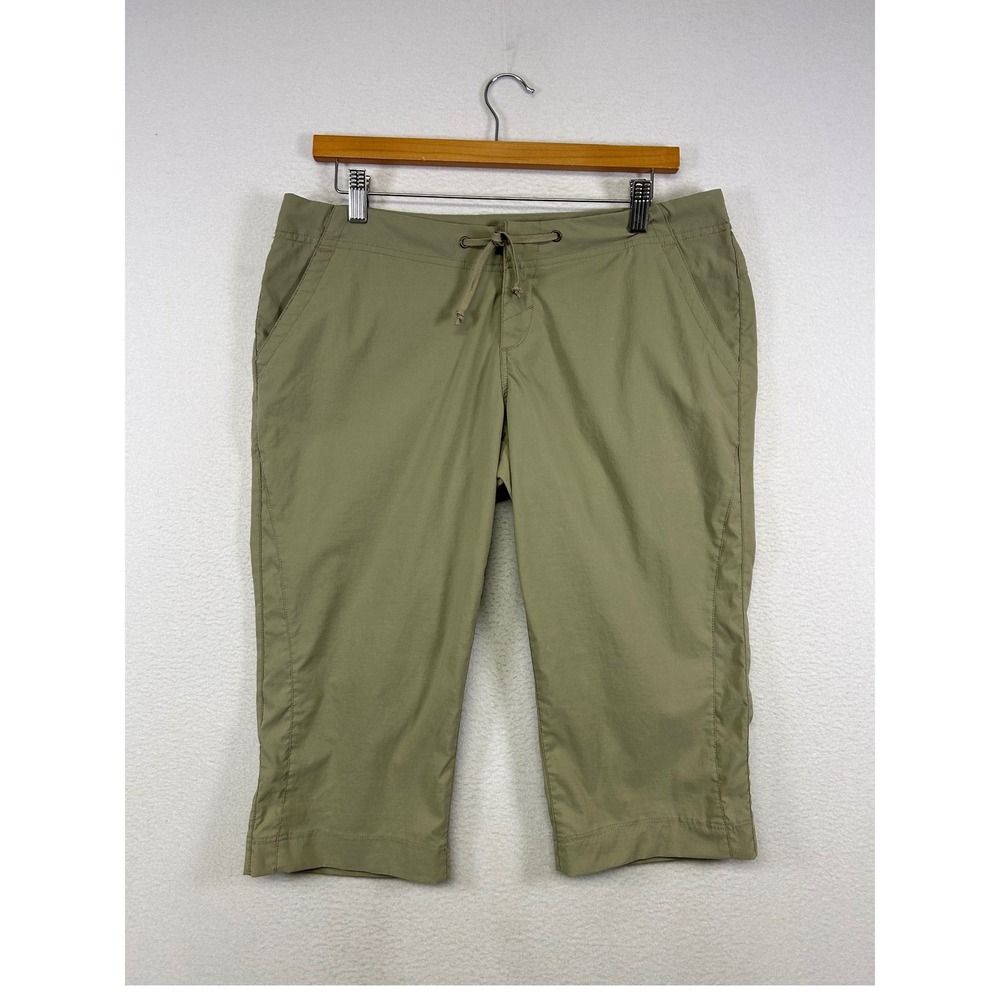 Gorpcore Hiking Canyon Creek Womens Medium Olive Green Stretch Capri Pants‎ 7634